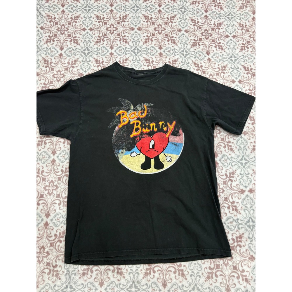 Bad Bunny Un Verano Sin Ti 2022 Tour Shirt Black Concert Tee Mens Large